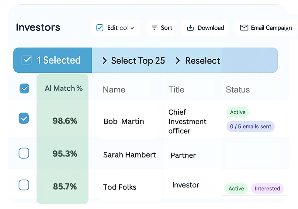aiRaiz AI Matching Platform Interface